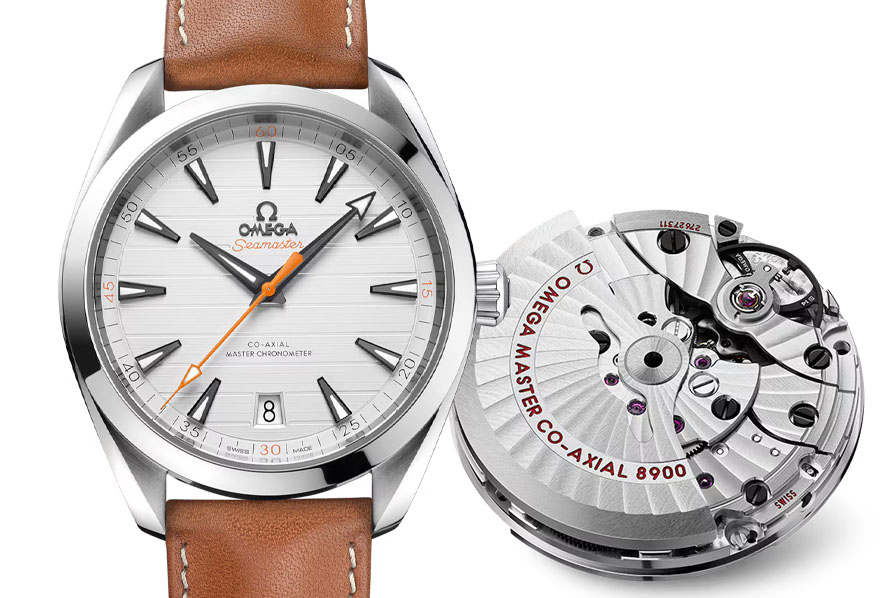 Omega Seamaster Aqua Terra 150M Co-Axial Master Chronometer 41 mm, esfera plateada con motivo teak